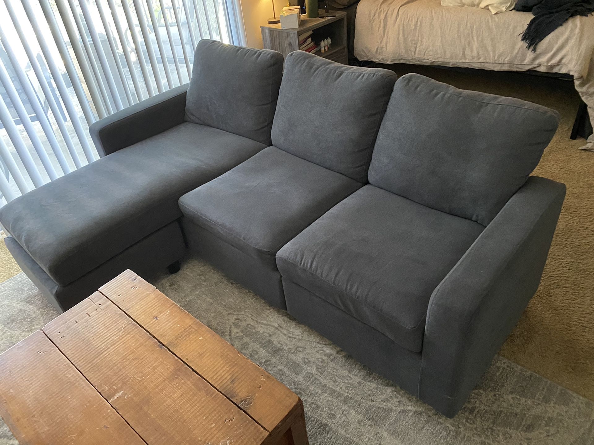 Sectional Couch with reversible chaise lounge