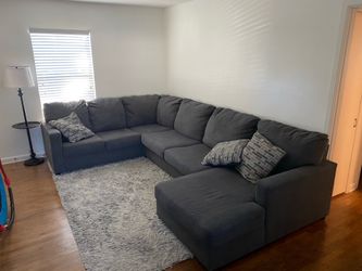 Grey sectional couch