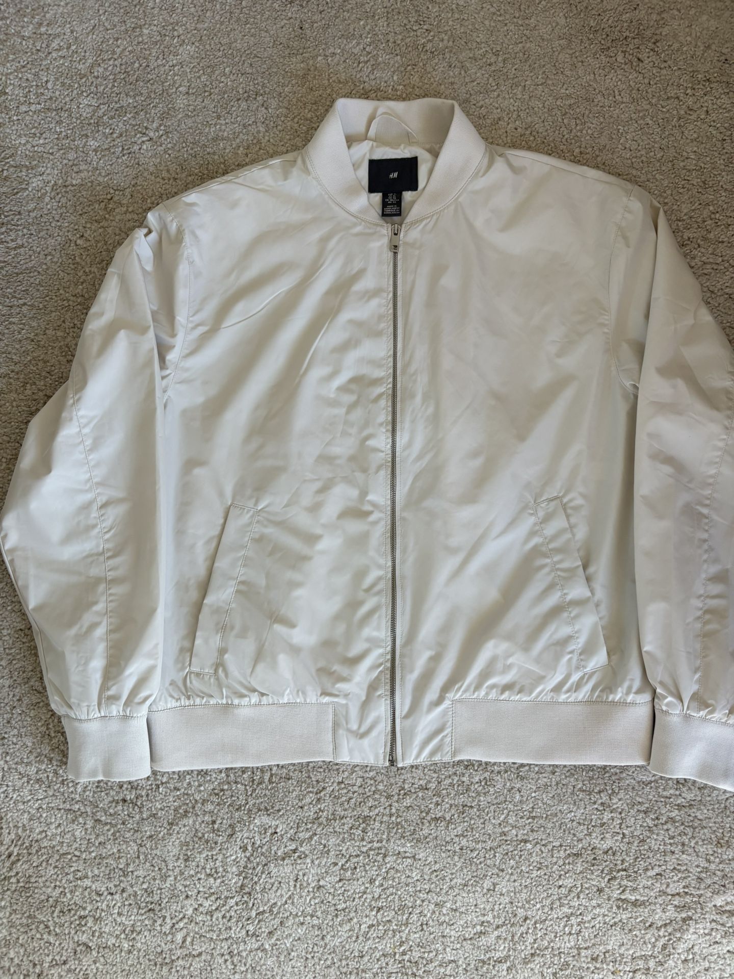 H&M CREAM BOMBER JACKET XL