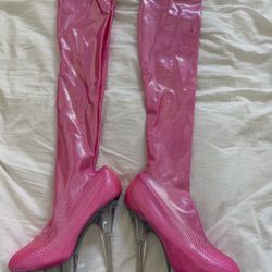 Barbie Pink Iridecent Platform Heels 