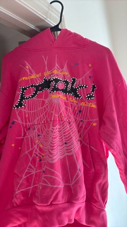 Pink spider hoodie size small