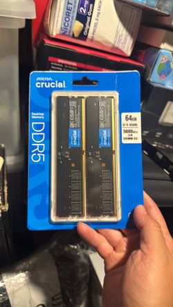 Crucial 64GB DDR5 RAM, 5600MHz (or 5200MHz or 4800MHz) Desktop Memory Kit, UDIMM 288-Pin, Compatible with 13th Gen Intel Core and AMD Ryzen 7000 - CT2