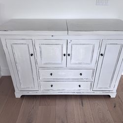 Shabby chic Pottery Barn Wine Cabinet Buffet Console
