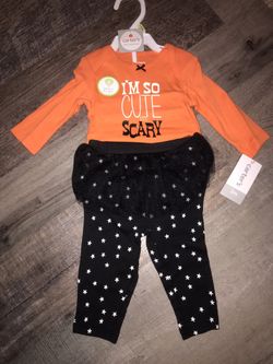 New Carters IM SO CUTE onesie w/ tutu leggings - glows in the dark