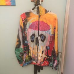 Tango Hotel Skull Windbreaker Size M, NWT