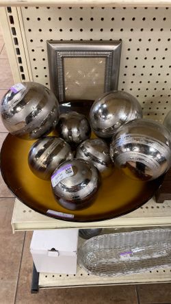 Decorative Bowl with silver balls Goodwill Rancho Mirage