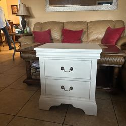 Mesita De Noche Blanca