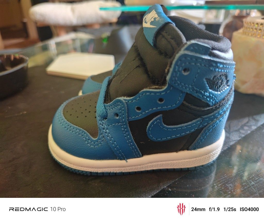 Nike Air Jordan 1 Retro High OG Toddler Dark Marina Blue AQ2665-404 SIZE 3C/$40!!!