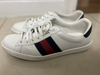 Gucci Men's Ace Web Low-Top Sneakers Size 8.5