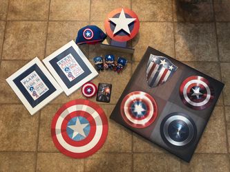 Captain America Decor, Figures, and Apparel Collection
