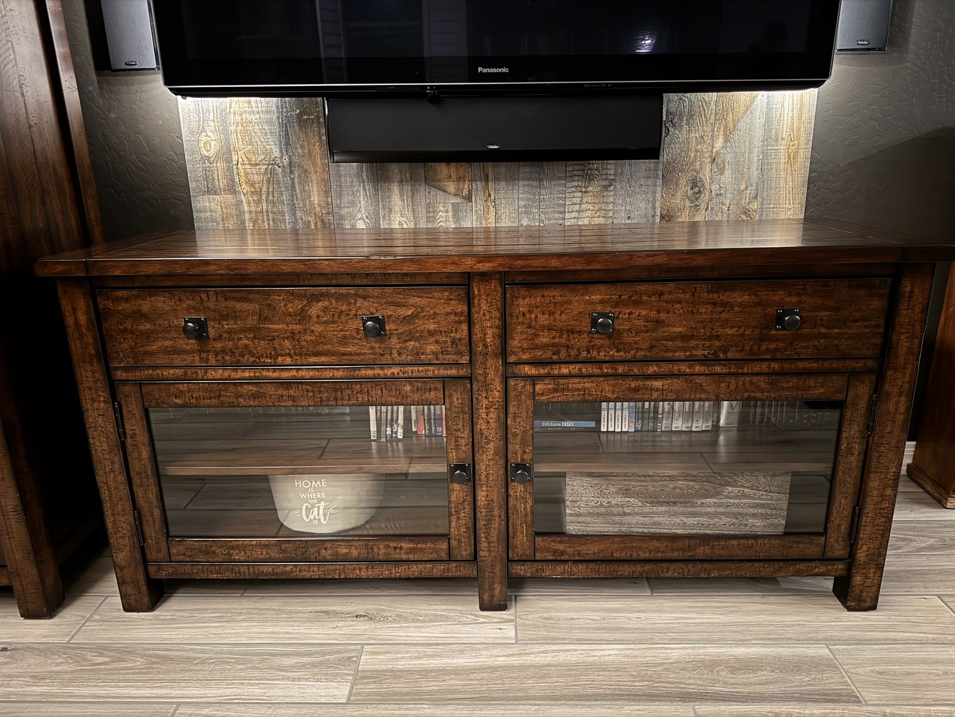 Rustic Mahogany TV and Media Console
