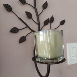 2 Brown Metal Candles Holders 🕯. Good Condition. 👍 