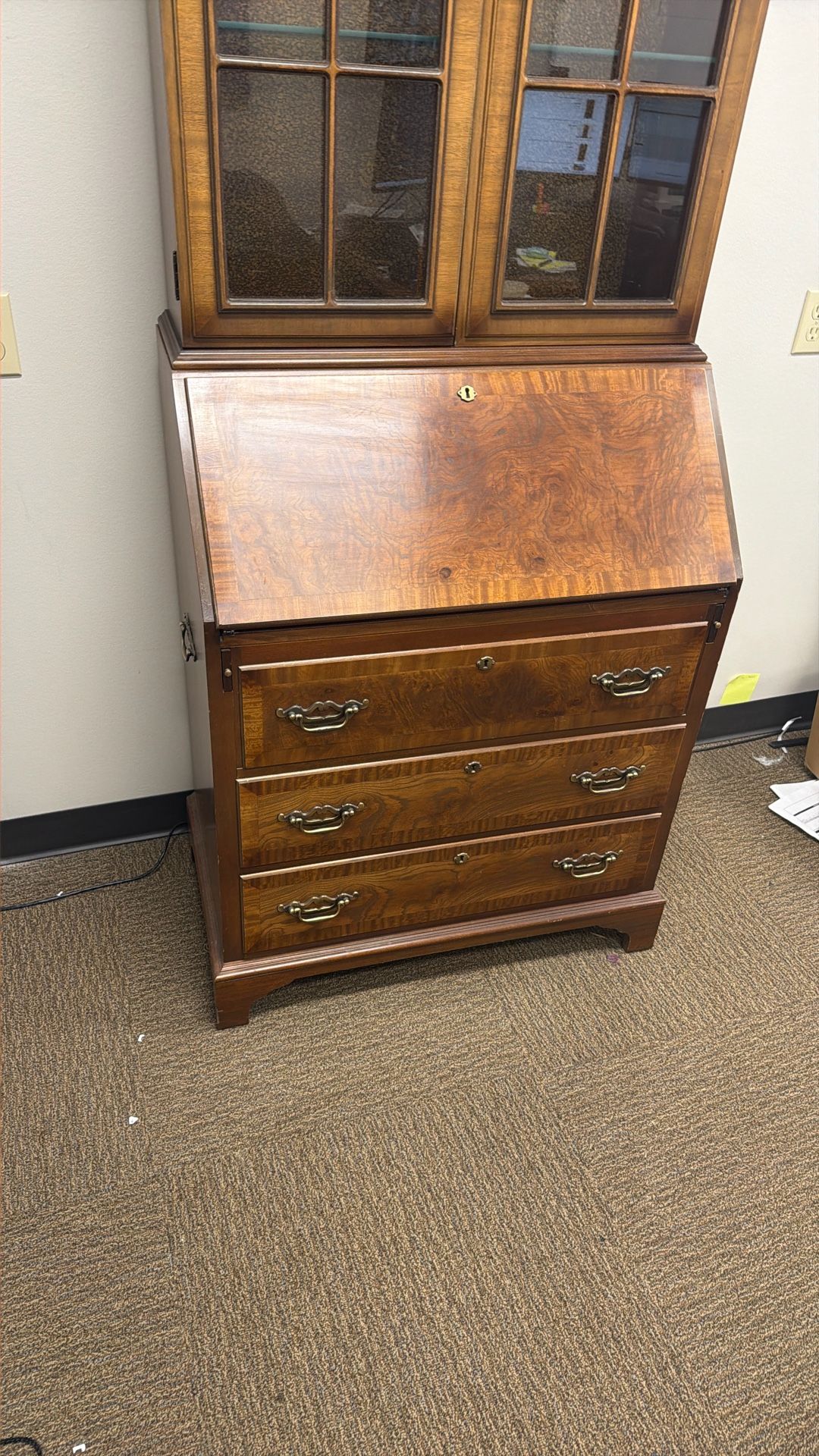 Original 1977 Maddox Secretary Desk W/Bookcase