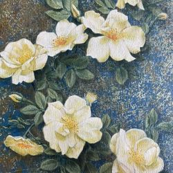 original oil painting flowers 10x8