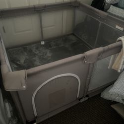 48 X 48 Large Play Yard With 49 X 48 Plush Memory Foam Mat