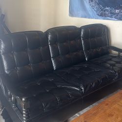 Black Leather Couch
