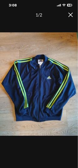Adidas Kids Youth Blue Green Seahawks Tracksuit Pullover Sweatshirt Zip Up Jacket Coat Size L 14-16
