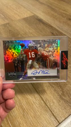 Joe Montana Auto 4/4 Leaf Vibrance Field of View 49ers HOF Autograph RARE