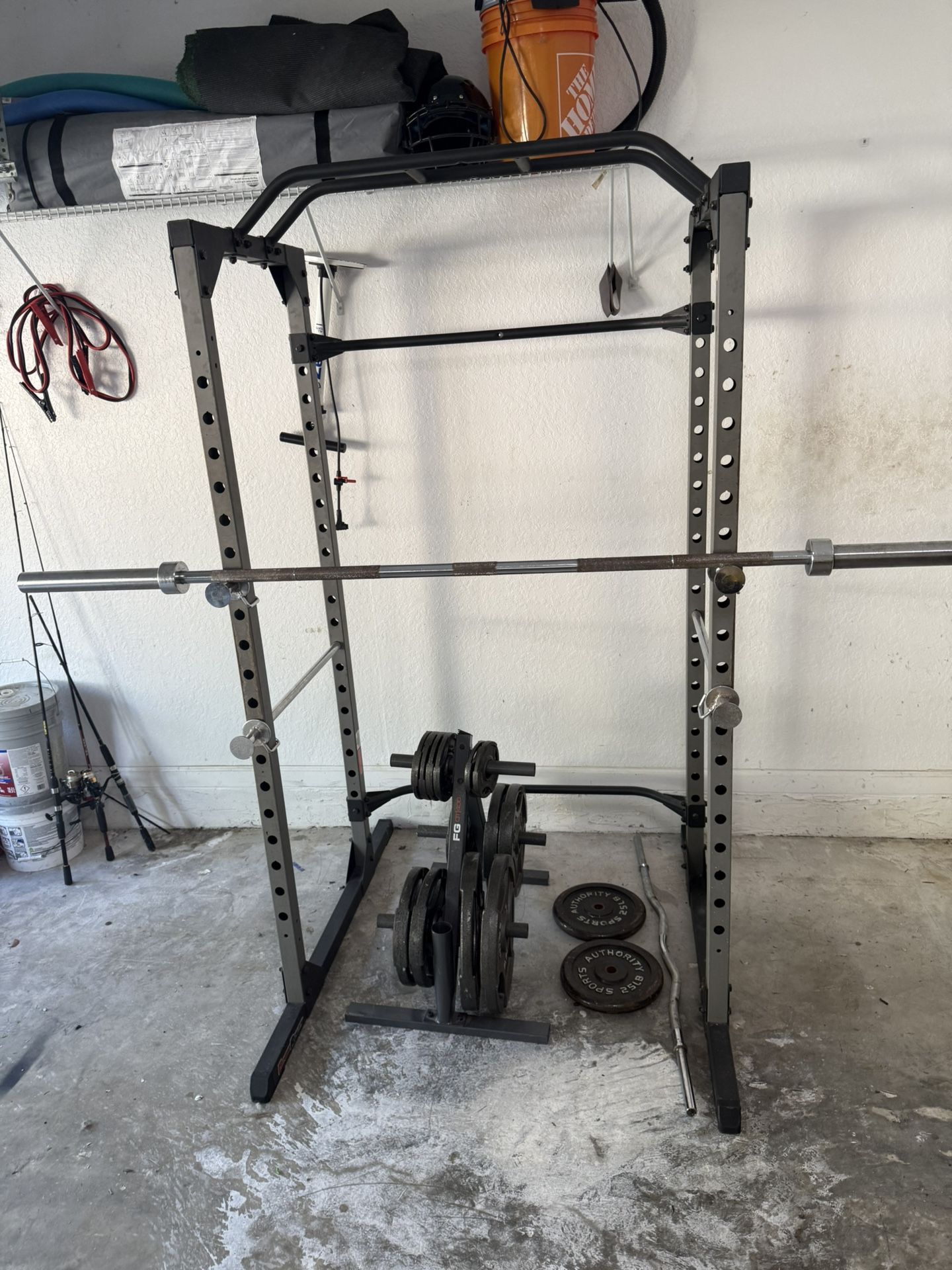 Gym Rack With Weight Bar And Bench