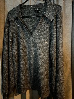 Silver glitter sweater