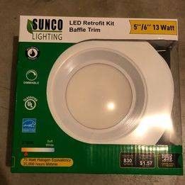 SUNCO LED Retrofit Kit Baffle Trim Lights