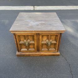 Two Vintage End Table Cabinets 
