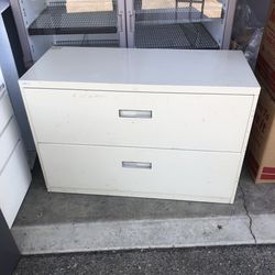 Metal, horizontal, filing cabinet