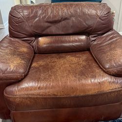 Brown arm chair