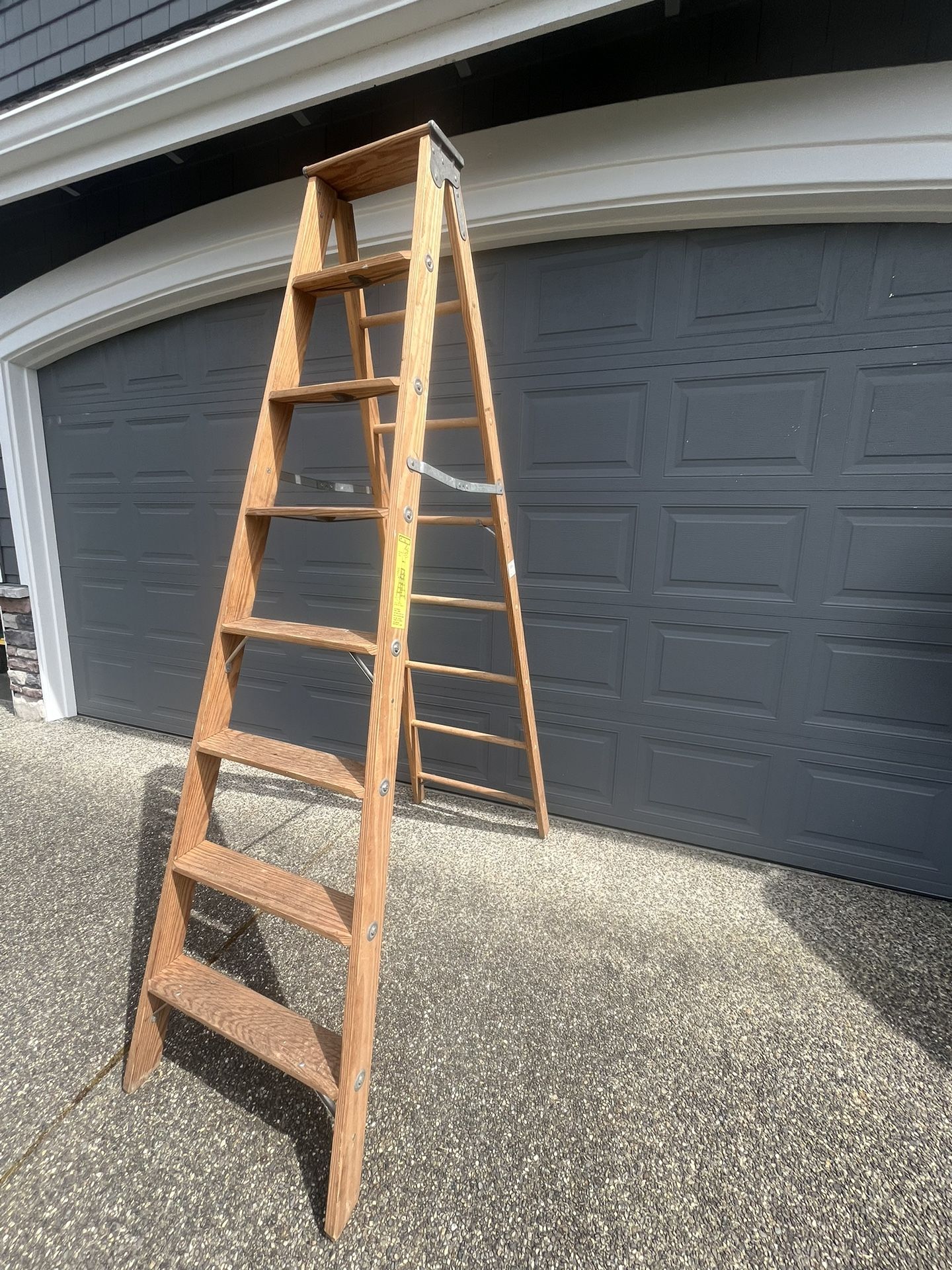 Wooden A-Frame Ladder