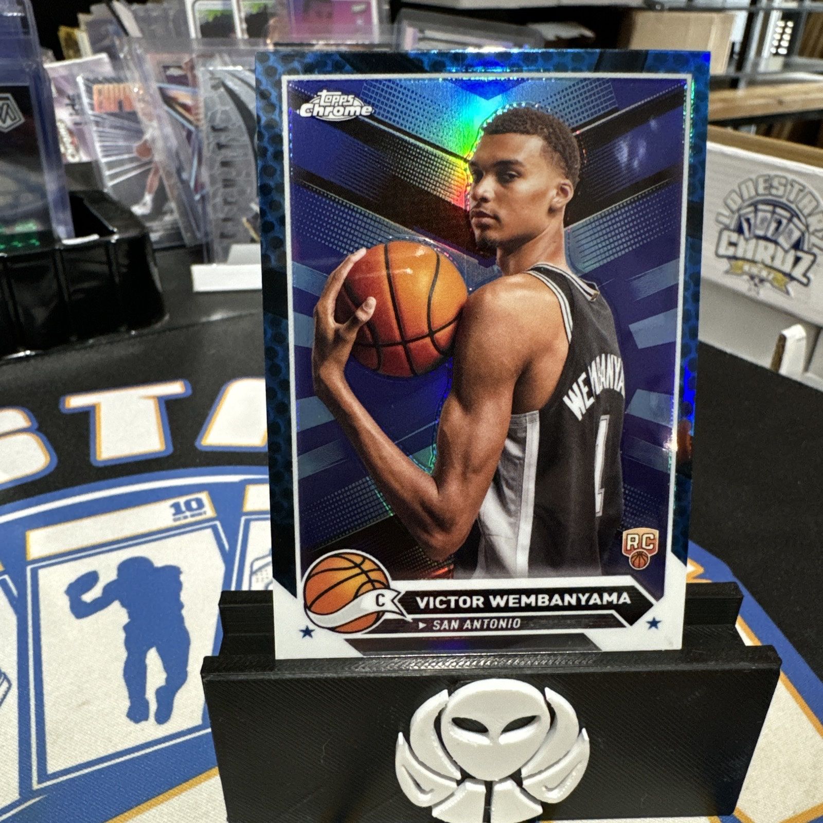 2023-24 Topps Chrome Victor Wembanyama BLUE Basketball Refractor 