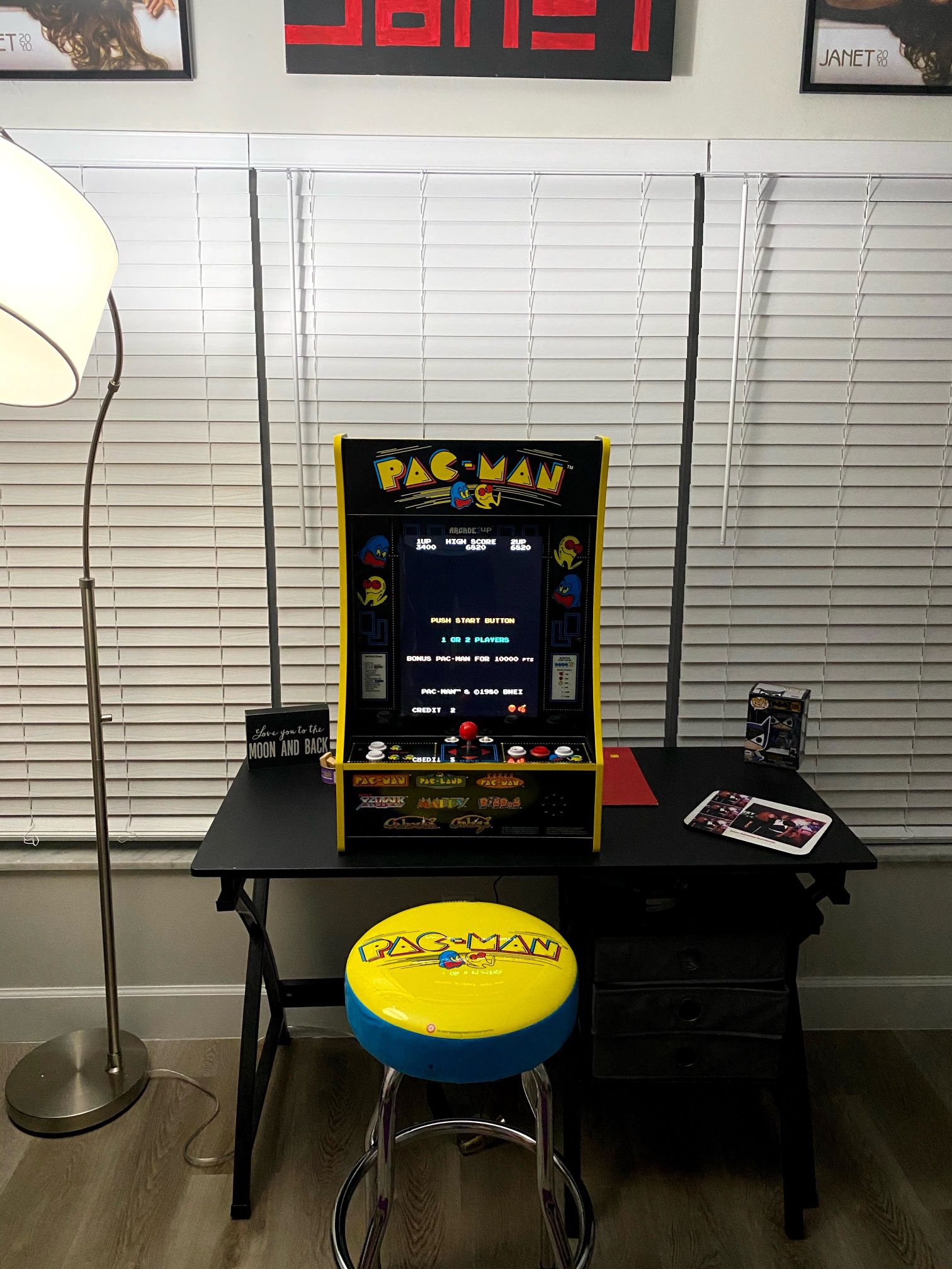 PAC-MAN 12 Games in 1, 17" LCD, Tabletop and Stool