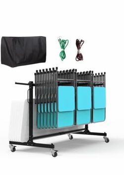Folding chair/table rack