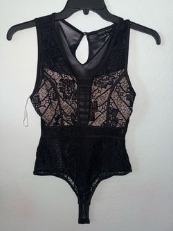 Haute Monde Black Lace Bodysuit large