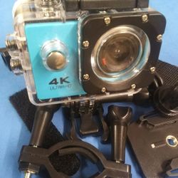 4K Blue Sports Action Camera Wi-Fi Camera
