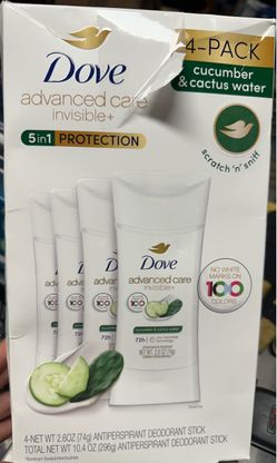 Dove Advanced Care Invisible+ Deodorant 4-Pack