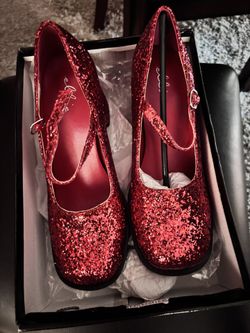 Red Glitter Halloween / Dress Up Costume Size 10 Shoes ðŸ‘