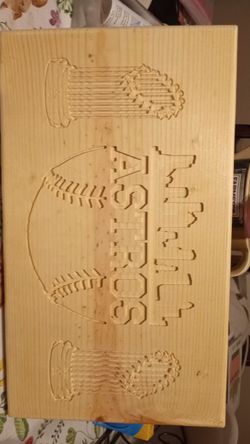 Astros Wood Frame For Wall Or Stand 