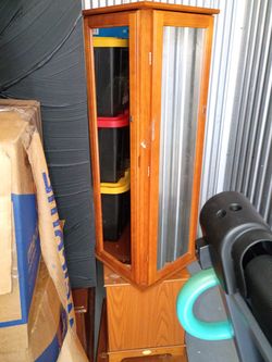 Rotating shelves, and mirror jewelry box