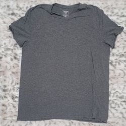 Men's Apt. 9 Gray & Black Striped V-Neck T-Shirt