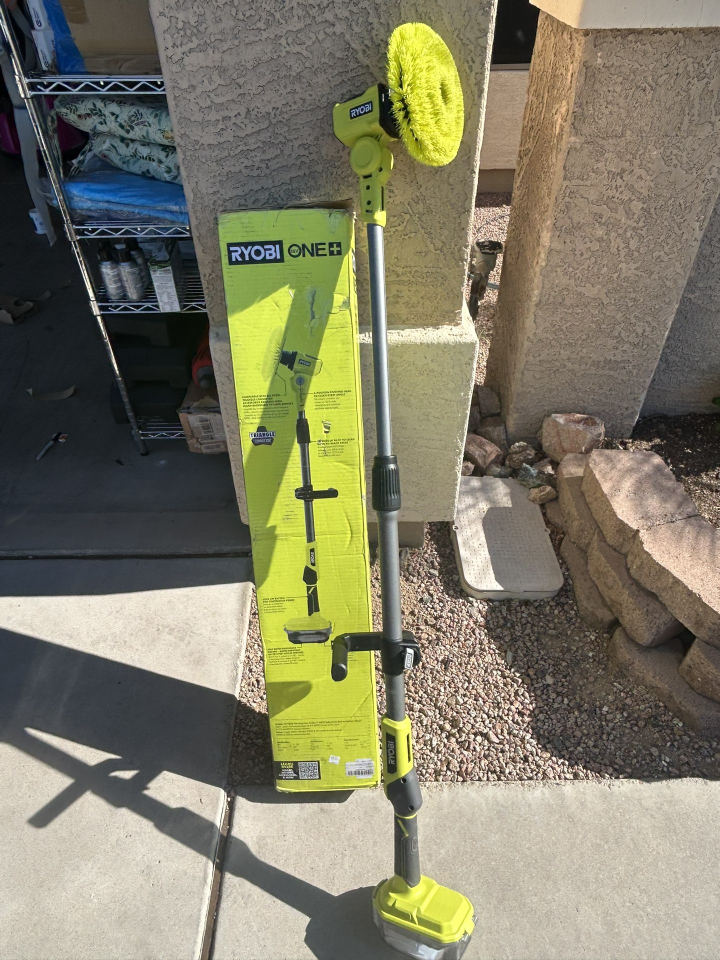 RYOBI ONE+ 18V Cordless Telescoping Power Scrubber (Tool Only)