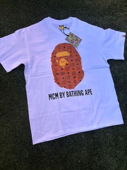 White MCM Bape Shirt