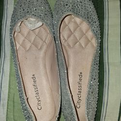 City Classified Studded rhinestones slip on shoes, size 6.5