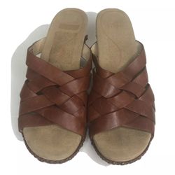 Dansko Shoes Sandals Slides Women Size 40 US 9 Brown Leather Upper