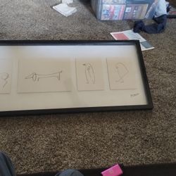 Ikea Framed Olunda Pablo Picasso 5 Animal Artwork 