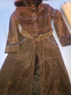 VINTAGE LONG GENUINE LEATHER JACKET DARK CHOCOLATE