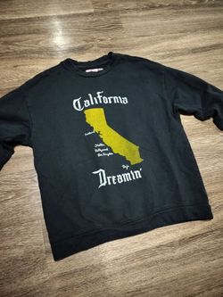 ADAPTATION Post LA California Dreamin' Black Crewneck Sweatshirt Size S Made in USA