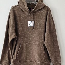 Men's Nike Jordan Essentials Washed Fleece Hoodie Sweatshirt Large