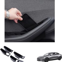 4-Piece Door Side Storage Box Set for Tesla Model 3 Highland/Model Y