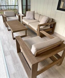 West Elm Modern 4-piece outdoor furniture set