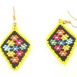 Hand Crafted Beaded Earrings 